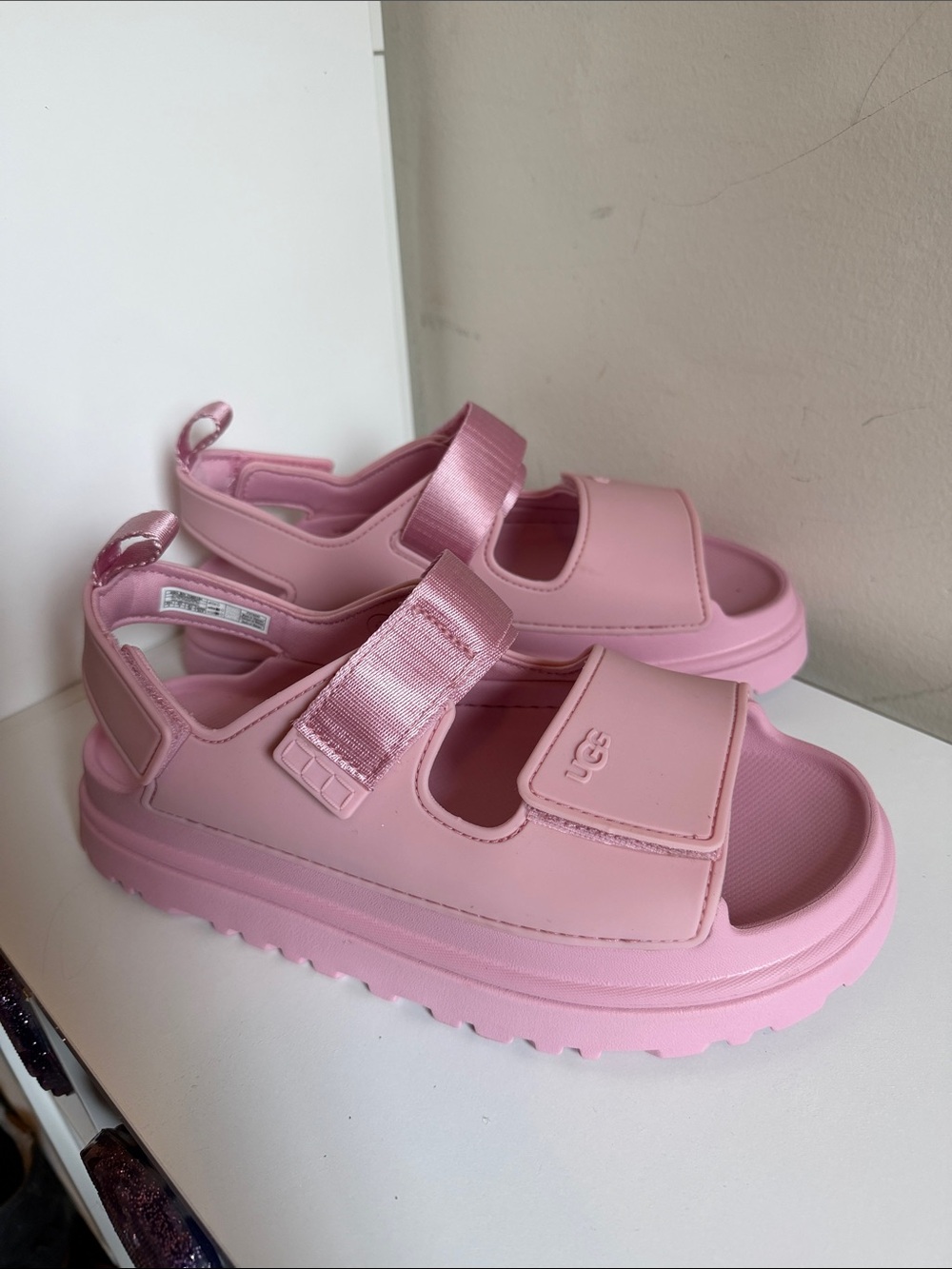 UGG Girls' Pink Platform Sandals